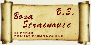 Bosa Strainović vizit kartica